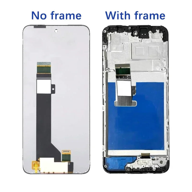 6.5" OEM LCD For Motorola Moto G13 G23 G53 G73 E13 XT2335-2 Display Touch Screen Digitizer Replacement With Frame