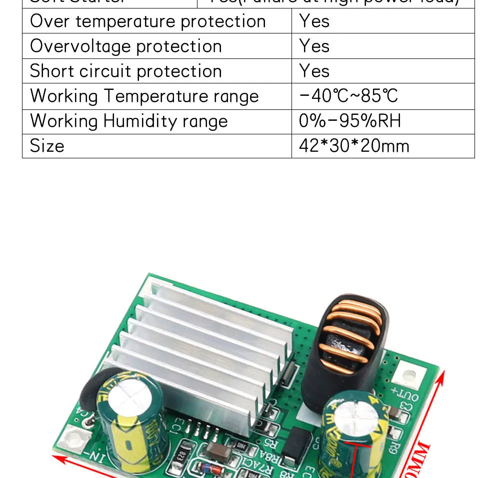 Módulo Convertidor Step-Down DC 9V-120V a 5V 2A/3A Buck (No Boost)