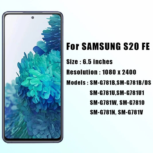 Pantalla LCD AMOLED S20FE para Samsung S20FE 5G, ensamblaje de digitalizador de pantalla táctil para Samsung G780F G780G G781B G781U, pantalla LCD