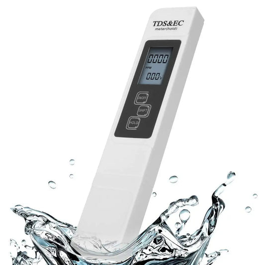 Medidor Digital TDS Agua Portátil Alta Precisión (Pantalla Grande) para Agua Purificada/Grifo Hogar (Blanco)