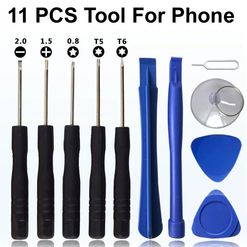 Kit Herramientas Mano Reparación Teléfono Móvil (Palanca Plástico/Espátula Apertura Destornillador) Desmontaje Pantalla iPhone/iPad/Laptop