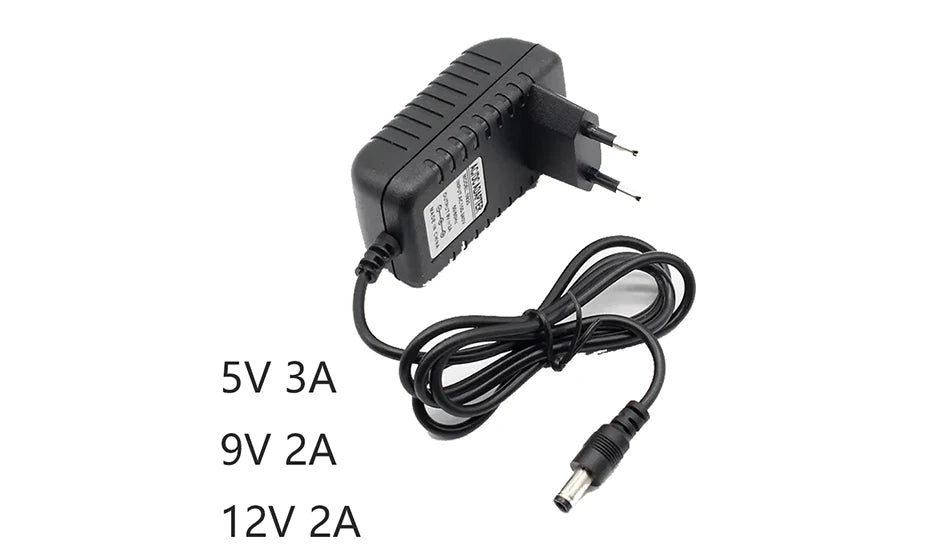 Adaptador Fuente Alimentación Universal AC 110-240V a DC 5V/6V/8V/9V/10V/12V/15V (0.5A/1A/2A/3A) Cargador Enchufe EU/US para Tira LED