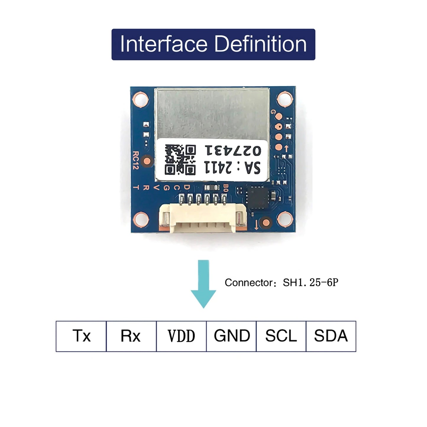 Módulo GNSS UAV UBLOX M10 (GPS/BDS/GLONASS/GALILEO, 18Hz) con Compás Multi-Sistema para Drones
