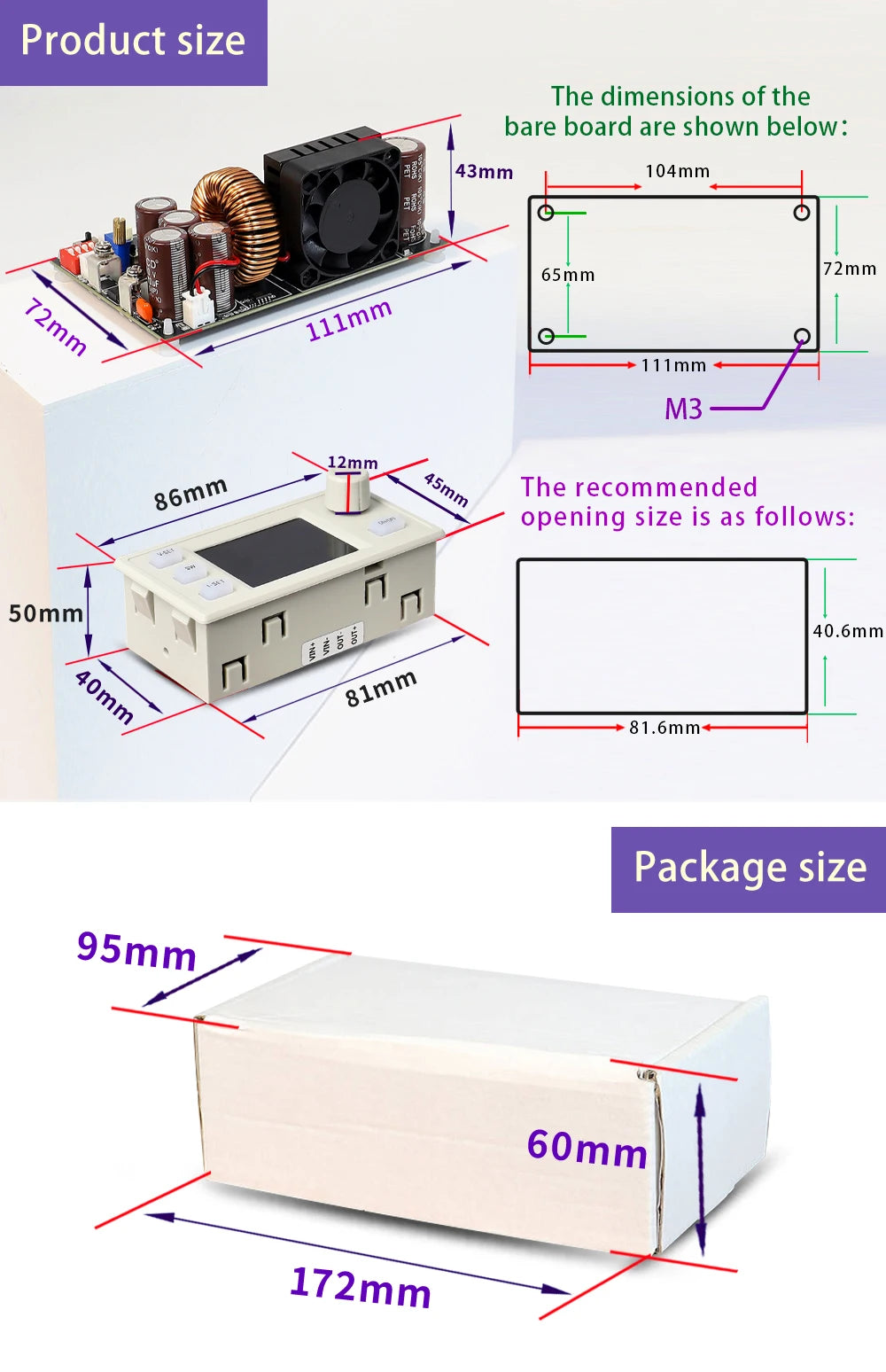 Módulo Fuente Alimentación CNC XY7025 Buck CC/CV 70V 25A 1750W Tensión/Corriente Constante Step-Down