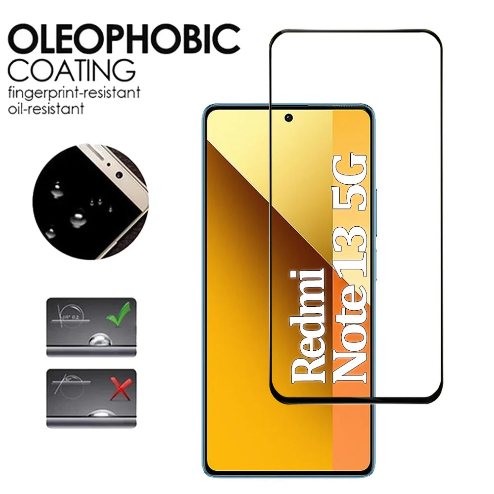 Protective Glass For Redmi Note 14 13 Pro 5G Screen Protectors Redmi Note13 12 11 10 Pro Tempered Glass & Lens Film Nota 12 Pro Plus Pelicula Cristal Templado For Redmi Note 14 Anti-Scratch Phone Front Film