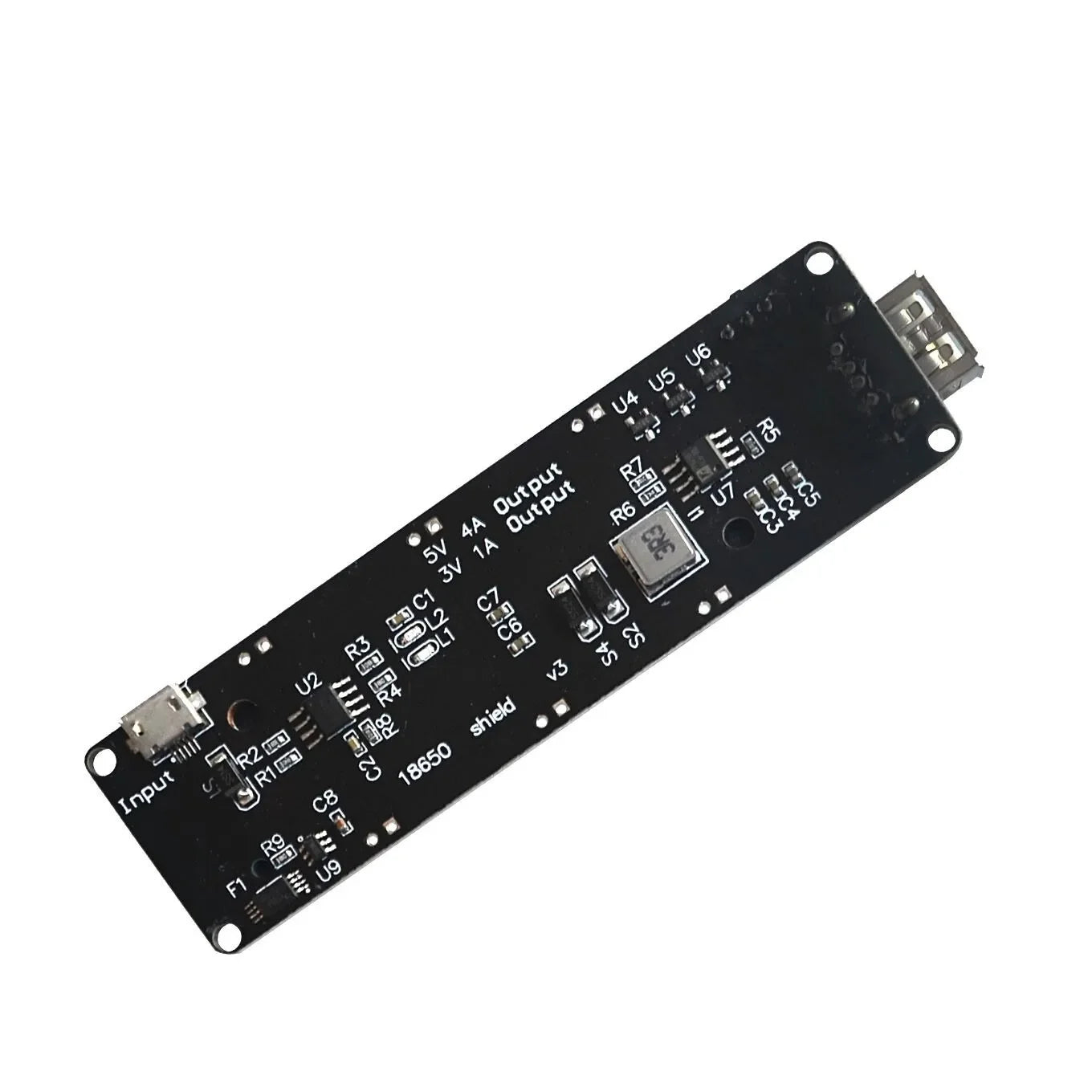 Módulo Shield Batería Litio 18650 V8 Expansión Alimentación Dual Voltaje 5V/3A + 3V/1A Micro USB Arduino/ESP32/ESP8266