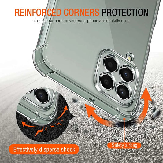 Funda Silicona Suave Transparente Anti-Golpes (Airbag 1.5mm Grosor) para Samsung Galaxy M12/M13 4G/M22/M23/M32/M33 5G/M42/M51/M52/M53