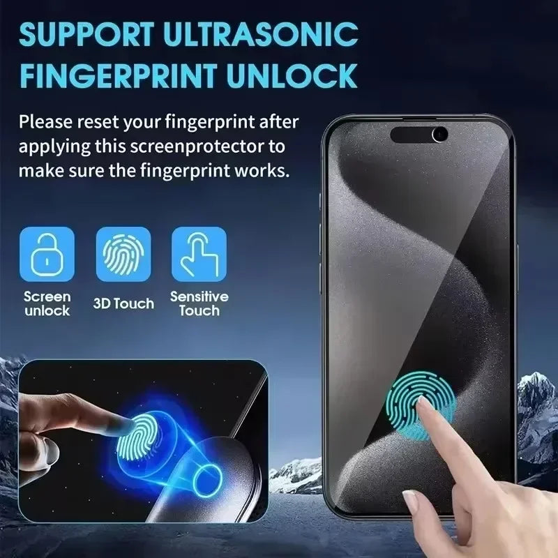 Protector Pantalla Privacidad Anti-Espía Cobertura Completa 8K para iPhone 8 Plus / 11-16 Pro Max / XR / XS Max