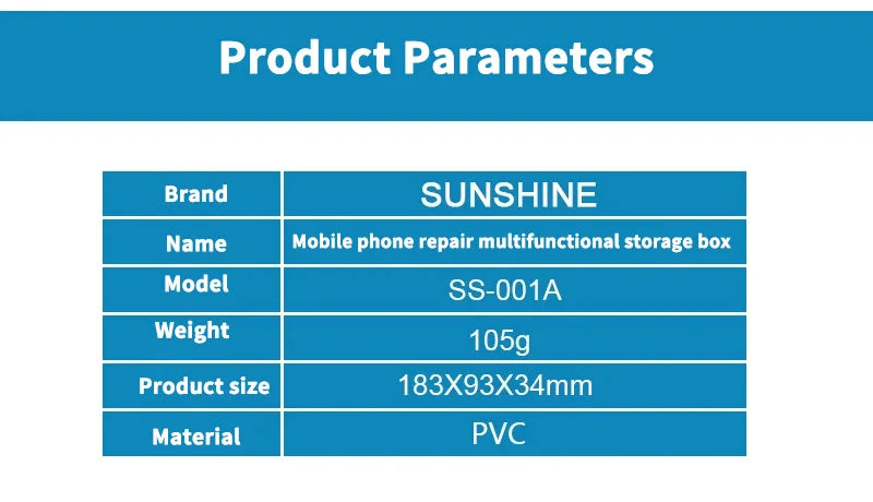 Caja Almacenamiento Multifuncional SUNSHINE SS-001A para Tornillos/Piezas Pequeñas Reparación Móviles/Placa Base