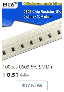 Capacitor Cerámico Multicapa Chip SMD 0805 (0.5pF-22uF) - Pack 100 Unidades (Valores Surtidos)