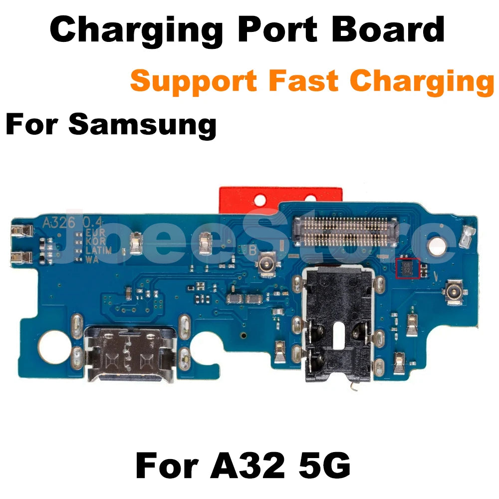 Placa Puerto Carga Rápida USB con Micrófono y Flex para Samsung Galaxy A12-A14/A23/A24/A33/A52/A53/A72/A73