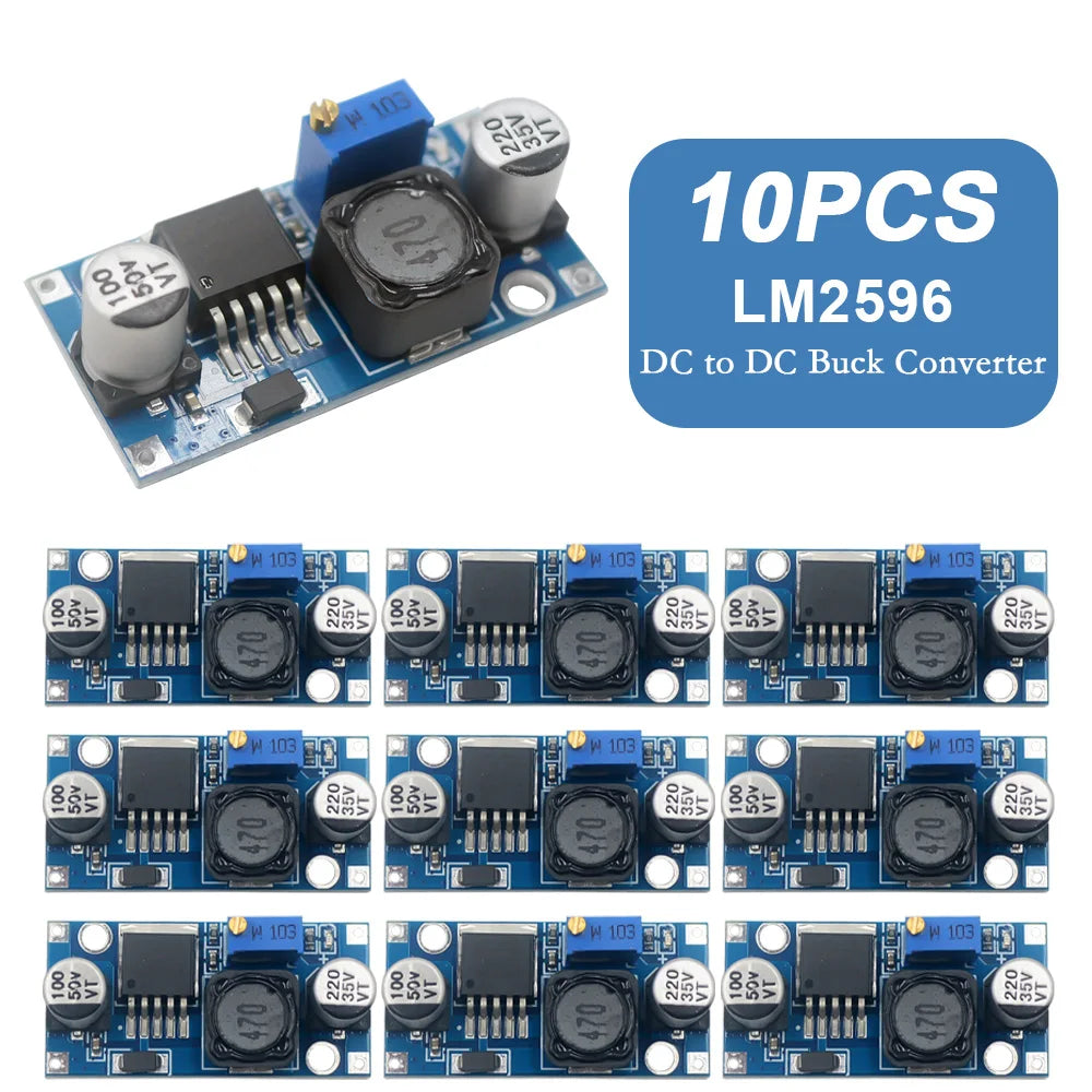 Lote 1/5/10 Pcs Módulo Convertidor Buck LM2596 DC-DC 3.0-40V a 1.5-35V Step-Down