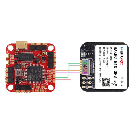 Módulo GPS HAKRC M10 (5V, 25x25mm) con Compás QMC5883 (Doble Protocolo) para Aviones RC FPV Largo Alcance