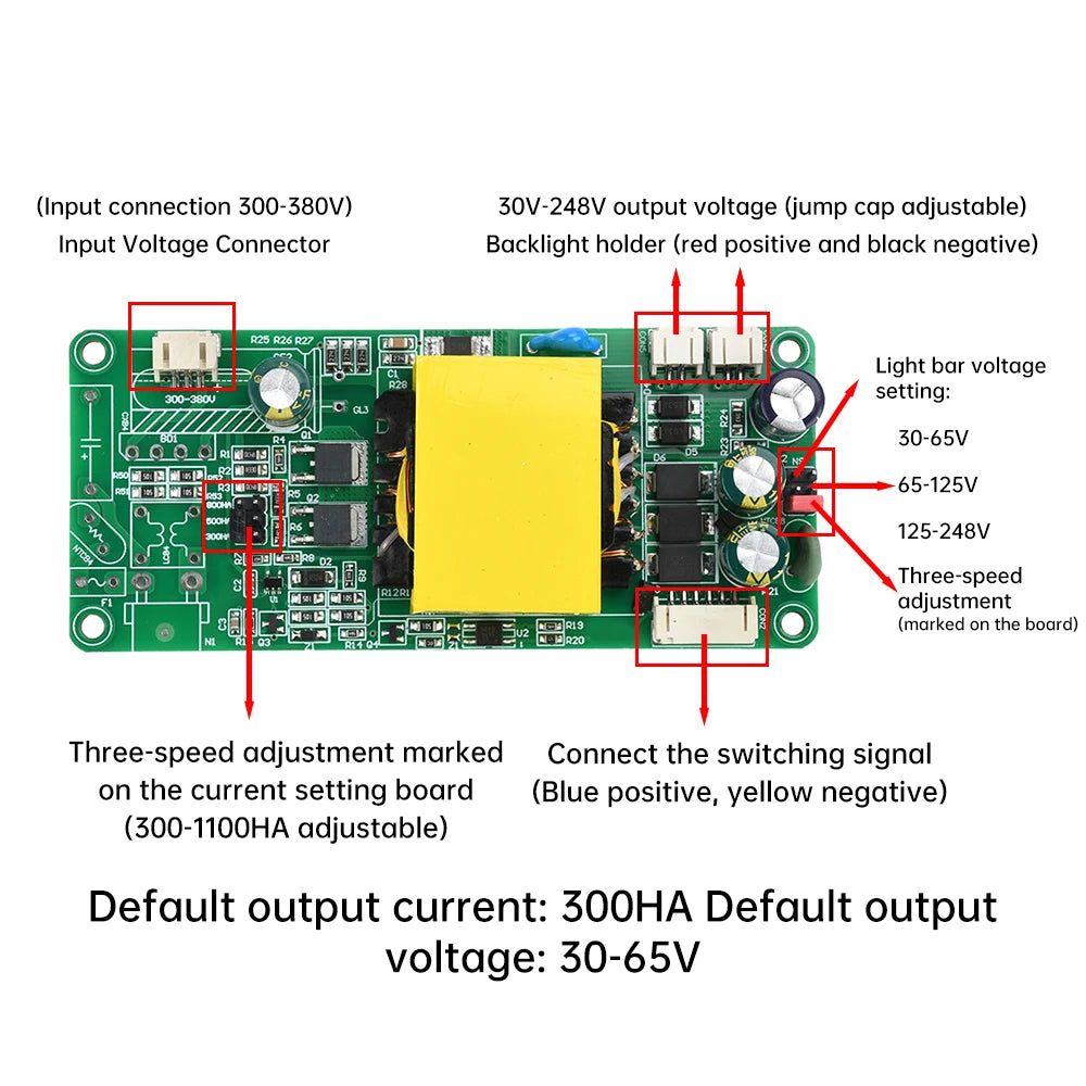 Placa Driver Backlight LED TV LCD 10-65" CA-6109 / CA-6109A Boost Corriente Constante Full-Bridge Alto Voltaje