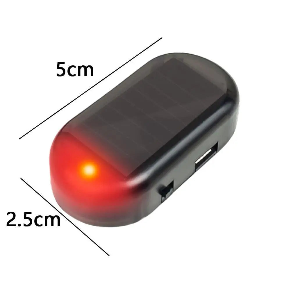 Luz Seguridad Falsa Solar para Auto (Alarma Simulada Dummy Inalámbrica) Lámpara Advertencia Antirrobo LED Intermitente