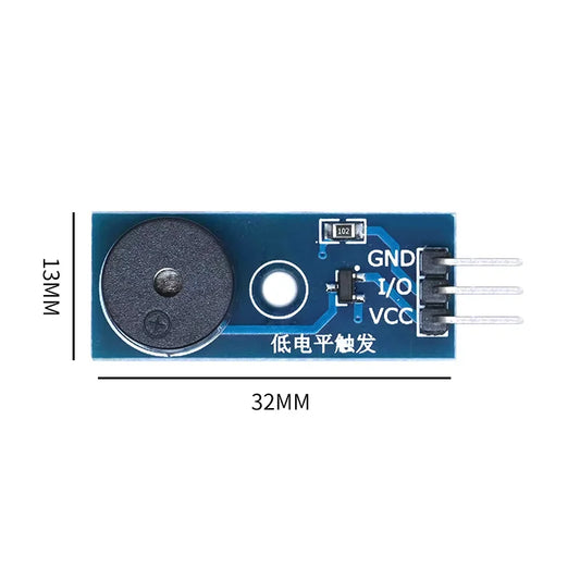 Módulo Buzzer Activo/Pasivo (3.3V-5V) Nivel Bajo para Arduino DIY Kit (1/5/10 Unidades)