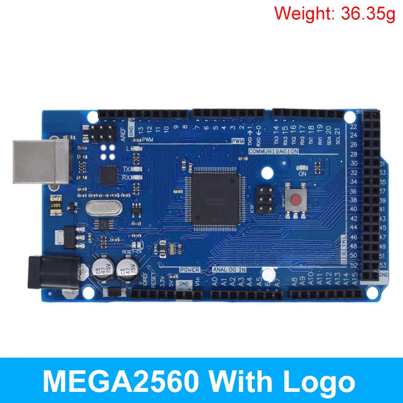 Placa Desarrollo TZT Mega2560 (ATMEGA16U2 / Pro Mini / WiFi R3 ATmega2560 CH340G) compatible Arduino Mega R3 / ESP8266