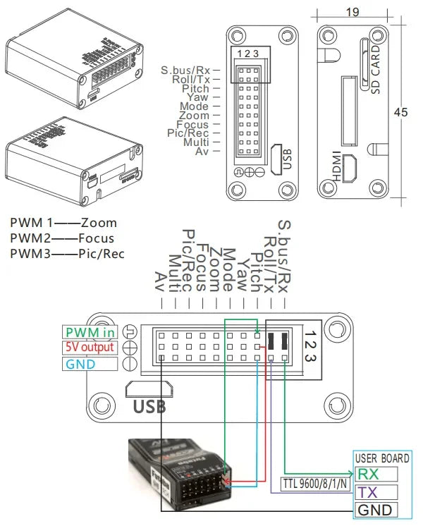 Payload Estabilizador Viewpro Z-Duo Pro para Cámara FLIR Duo Pro - Gimbal 3 Ejes (Búsqueda y Rescate)