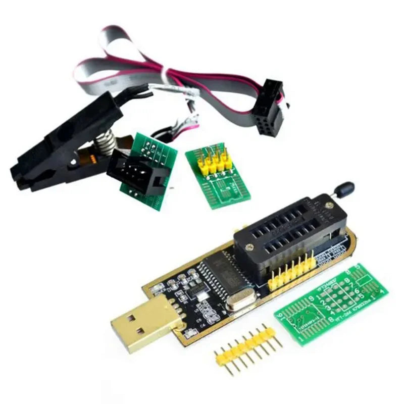 Kit Clip Test SOIC8/SOP8 para Programador USB CH341 EEPROM/Flash 93Cxx/25Cxx/24Cxx