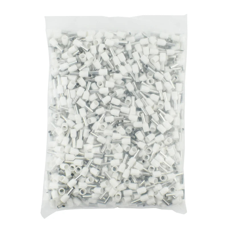 Terminal Tubular Punta Cable Aislado Crimp (E0508/1008/1508/7508/2508) Ferrules Prensado (Pack 1000 Unidades)