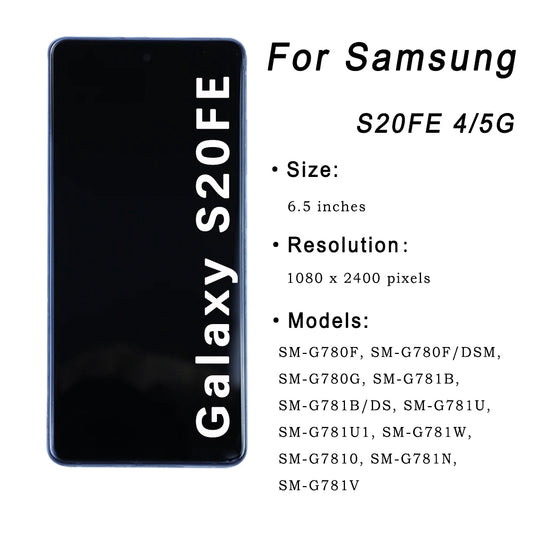 S20FE AMOLED LCD para Samsung Galaxy S20 FE SM-G780F/DSM pantalla táctil digitalizador montaje para Samsung S20 FE 5G G781 G780 pantalla