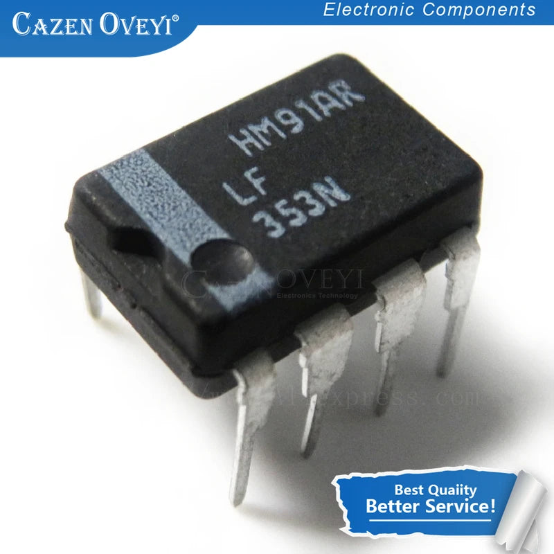 Lote 10 Pcs Amplificador Operacional Dual JFET LF353N (LF353) DIP-8