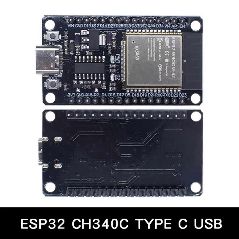 Placa Desarrollo ESP32 (30 Pines, ESP32-WROOM-32S/32D) Módulo Inalámbrico WiFi Bluetooth Doble Núcleo Bajo Consumo