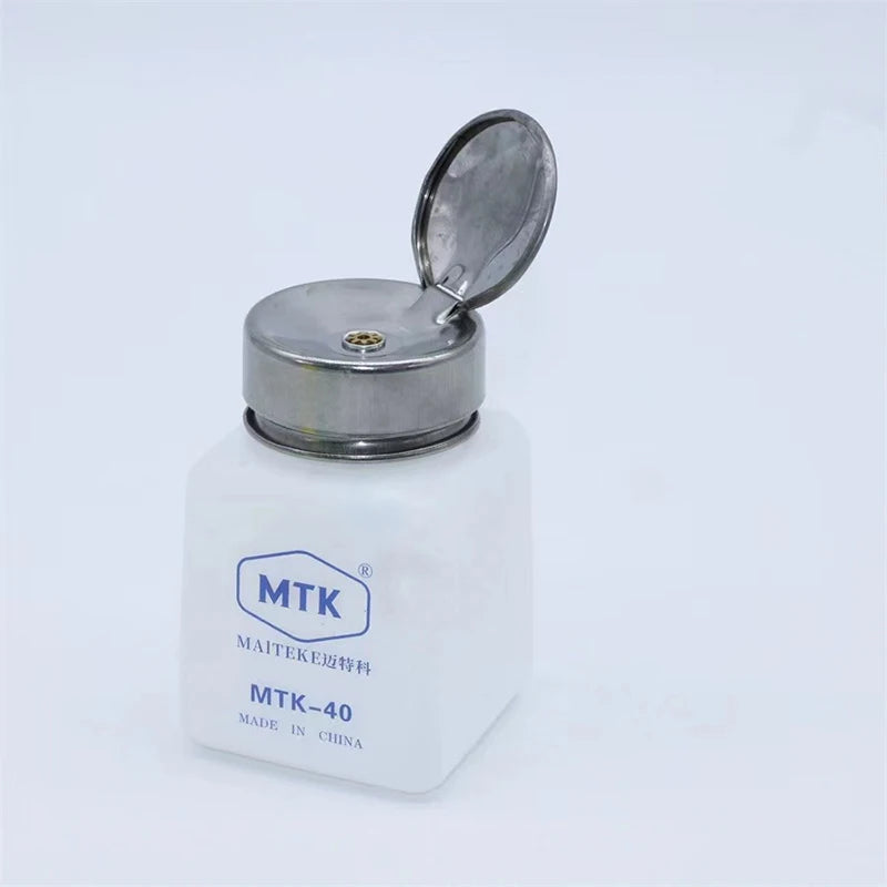 120ML 180ML 250ML Alcohol Bottle With Stainless Steel Cap Mobile Phone Maintenance Cleaning Anti Static Liquid Plastic Container