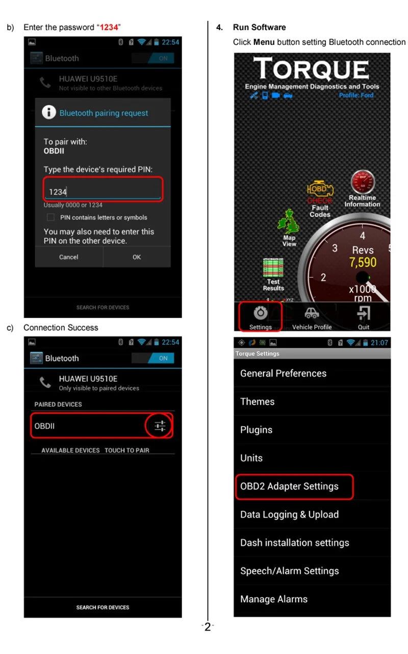 Scanner Diagnóstico Auto ELM327 V2.1 OBD2 Bluetooth Lector Códigos Detector Fallos Automotriz para Android/iOS