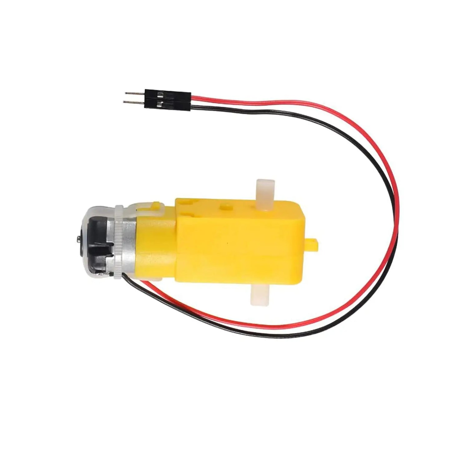 Kit Motor DC 3-6V con Caja Cambios Doble Eje (200RPM, Ratio 1:48) y Rueda Neumático para Robot Auto Inteligente Arduino DIY (4 Sets)