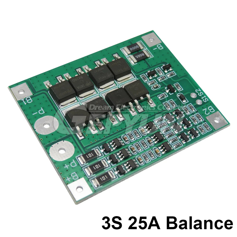 3S 20A 25A 40A 60A Li-ion Lithium Battery 18650 Charger Balance/Enhanced PCB BMS Protection Board For Drill Motor Module