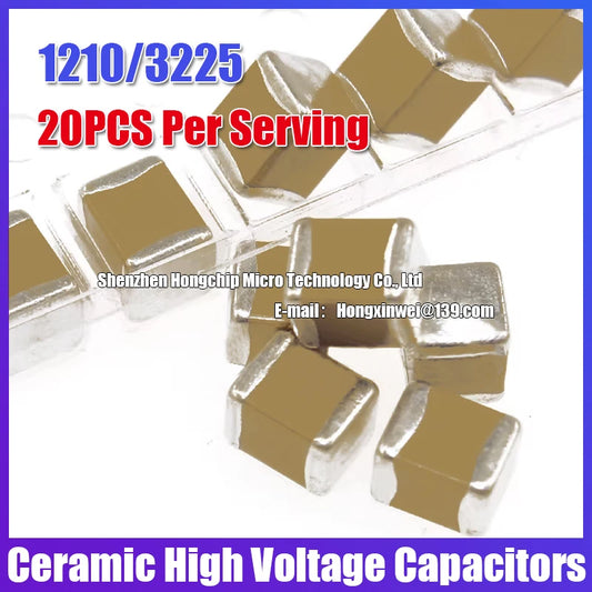 Capacitor Cerámico Alto Voltaje SMD 1210 (22uF 226K, 63V/100V, X7R 10%) MLCC No Polar - Pack 20 Unidades
