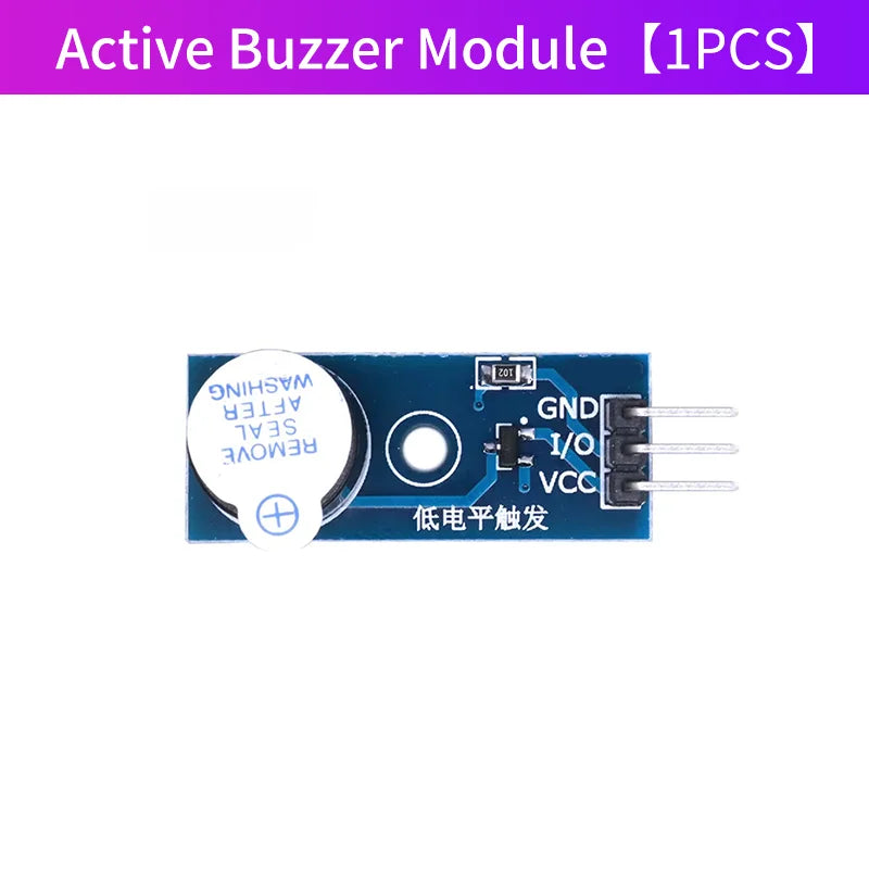 Módulo Buzzer Activo/Pasivo (3.3V-5V) Nivel Bajo para Arduino DIY Kit (1/5/10 Unidades)