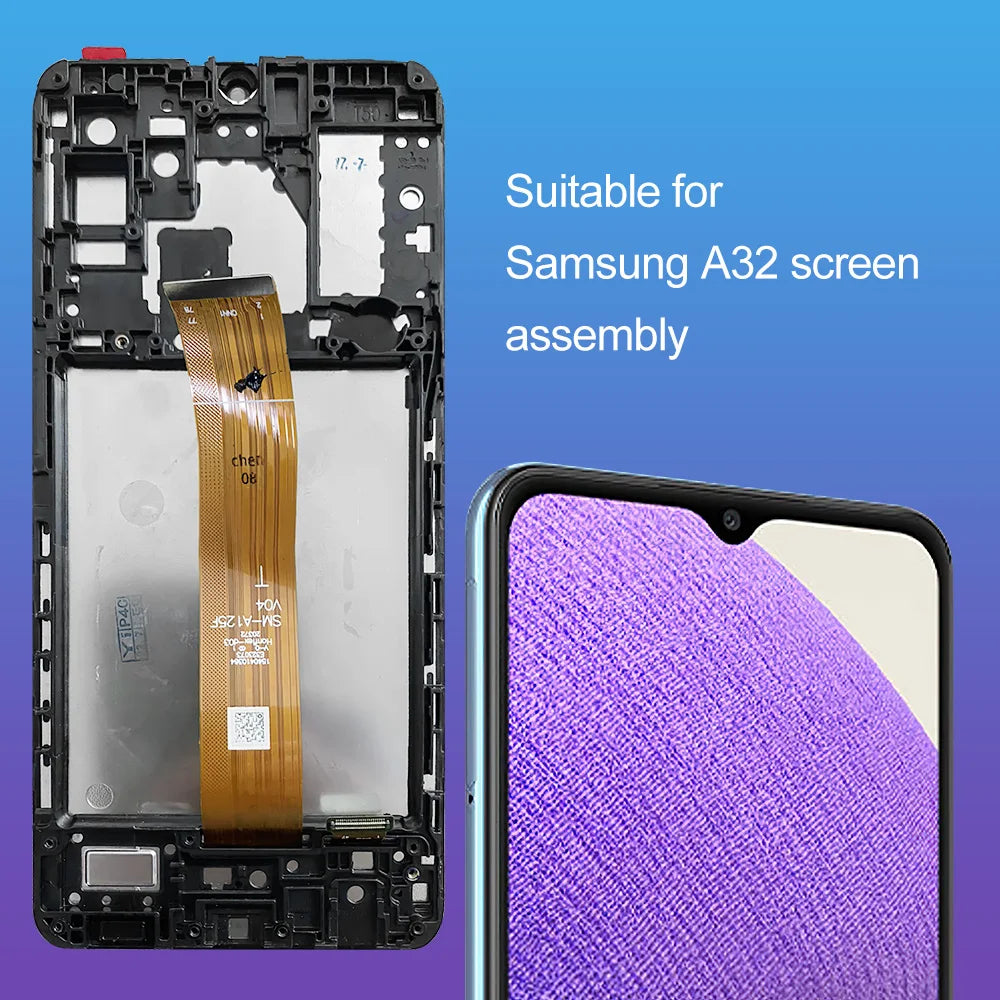 Pantalla AMOLED 6.5" con Marco y Digitalizador Táctil para Samsung Galaxy A32 5G (SM-A326B) (Reemplazo)