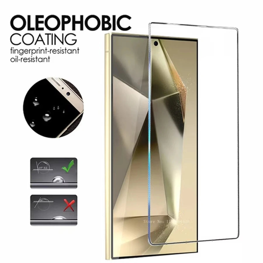 Pack 6en1 Protector Pantalla Cristal Templado UV + Lente Cámara para Samsung Galaxy S24/S23/S22/S21 Ultra/Plus (Desbloqueo Huella)