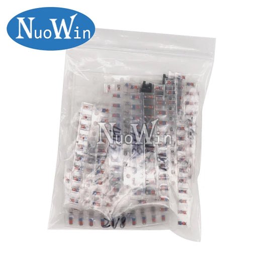 Kit Muestrario Diodos Zener SMD LL34 (0.5W / 1/2W, 2V-39V, 30 Valores x 10 Unidades) DIY - Pack 300 Piezas