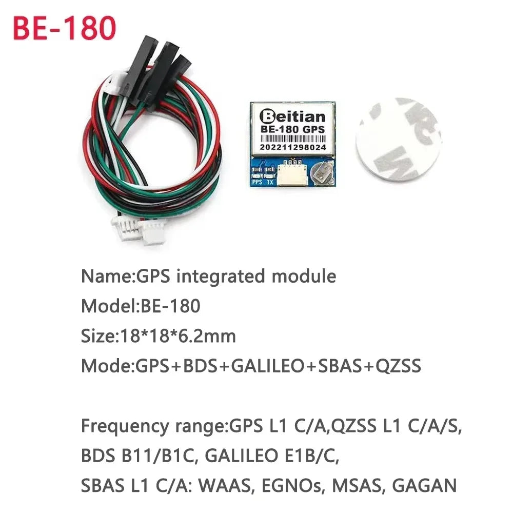 Módulo GPS Beitian UBX M10 (BE-180/BE-220/BE-250/BE-250Q/BE-280/BE-450/BE-880/BE-880Q) con Antena GNSS Bajo Consumo