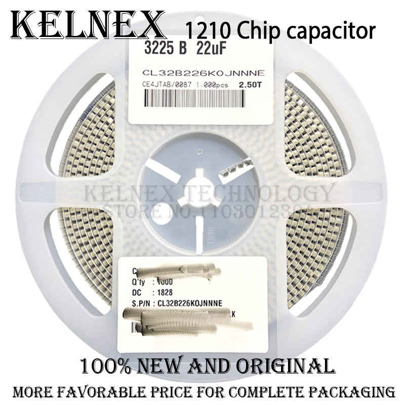 Capacitor Cerámico SMD 1210 (1uF-100uF, 10V-50V) - Pack 20 Unidades (Valores Surtidos)