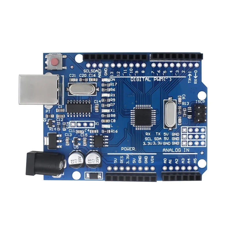 Placa Desarrollo WWZMDiB UNO R3 (ATmega328P) compatible Arduino IDE con Cable USB y Header Pines Rectos 2.54mm