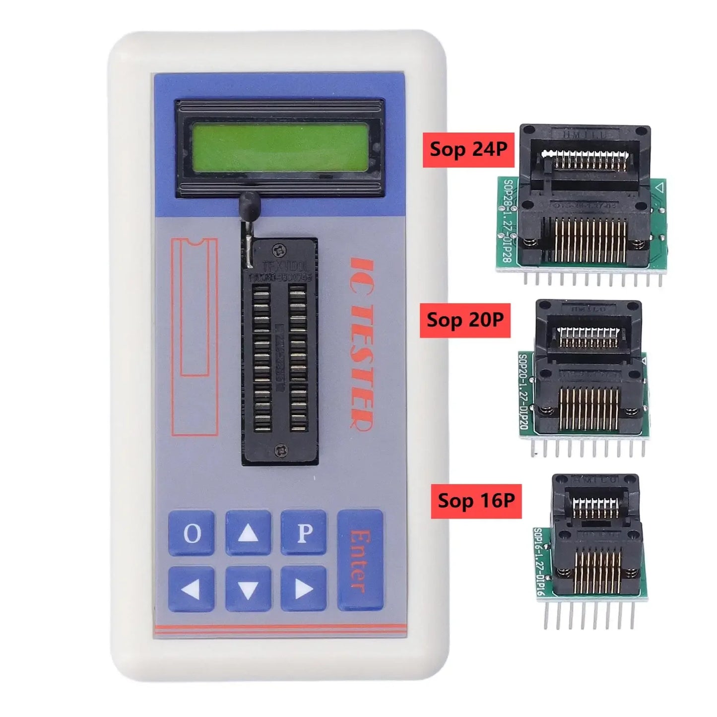 Tester Circuitos Integrados (IC) TSH-06F - Medidor Transistores (Modos 5V/3.3V/Auto)