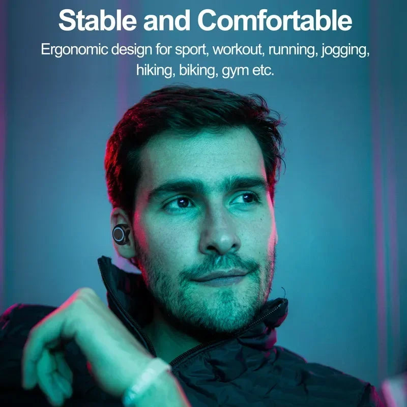 Auriculares Inalámbricos Y50 TWS Bluetooth 5.0 Deportivos con Micrófono y Pantalla LED (Control Táctil, Estéreo 9D, Impermeables)