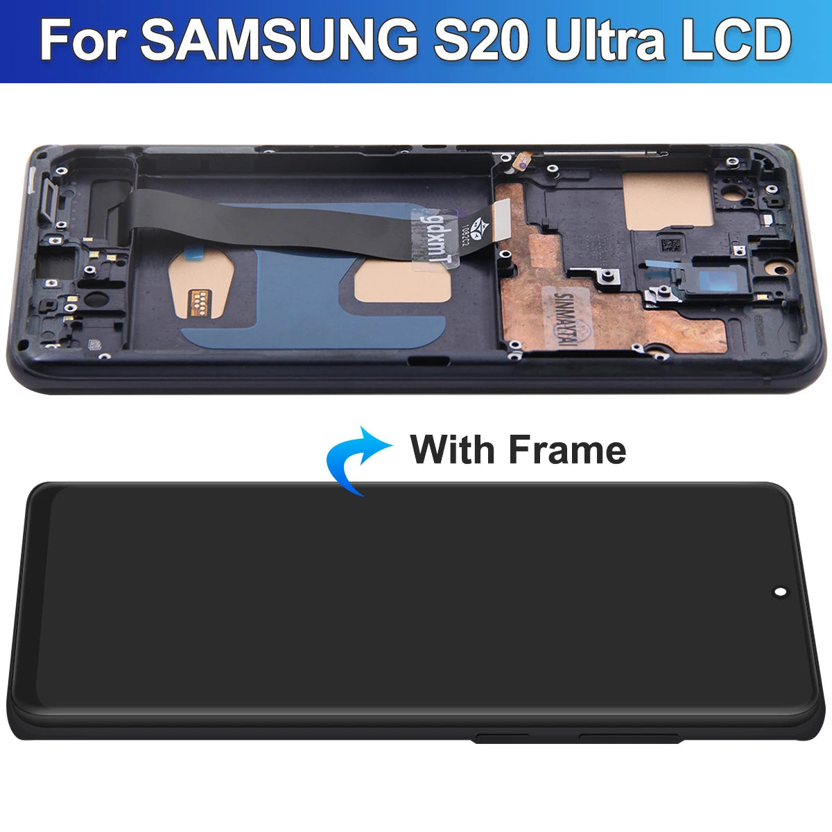 Pantalla TFT de calidad S20 Ultra con marco, para Samsung S20 Ultra G988B pantalla Lcd montaje de digitalizador con pantalla táctil reemplazar