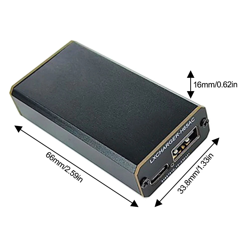 Módulo Adaptador Carga Rápida Doble USB (USB-A QC3.0 + USB-C PD) 65W DC 12V-96V Step-Down Apple/Huawei SCP/FCP