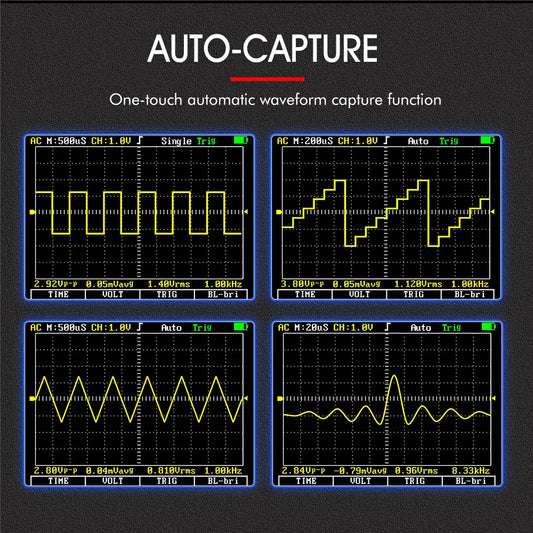 Osciloscopio y Multímetro Digital 2 en 1 Tooltop ET2010A (1MHz, 2.5MSps) Portátil
