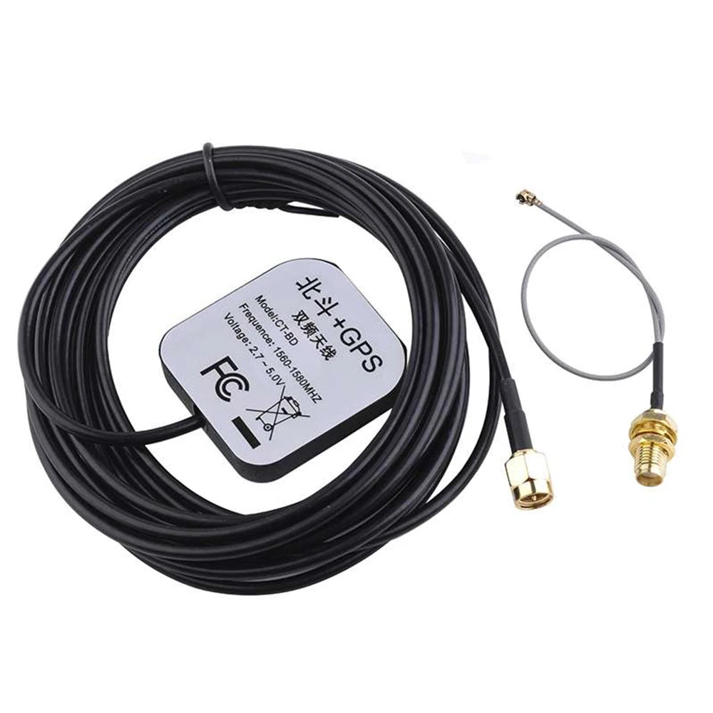 Módulo Receptor GPS USB M8N (Beidou/Glonass) con Antena (Cable IPX a SMA) para Arduino/Pixhawk Control Vuelo