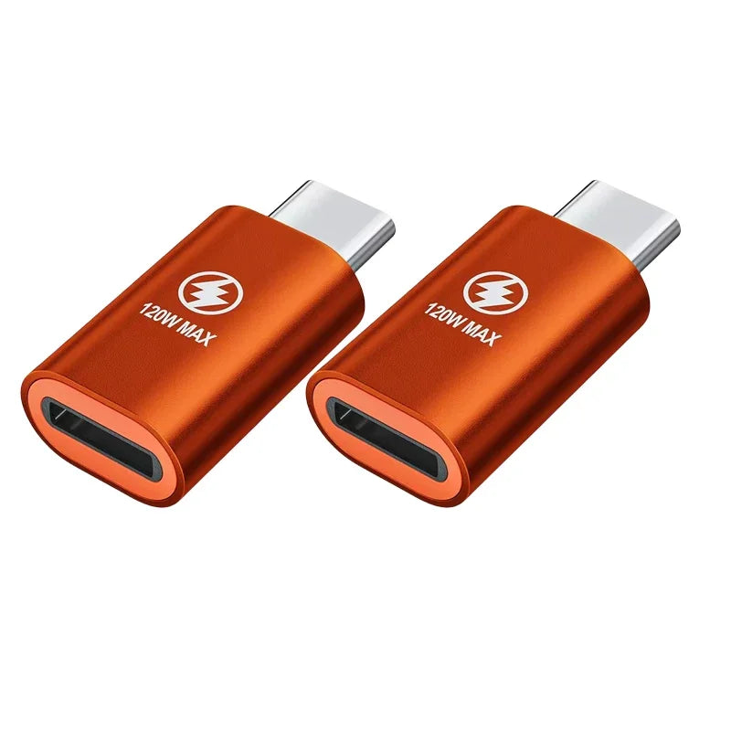 Lote 1-3 Pcs Adaptador Convertidor Carga Rápida PD 120W Lightning Hembra a USB-C Macho para iPhone 15/14/13/iPad/Samsung