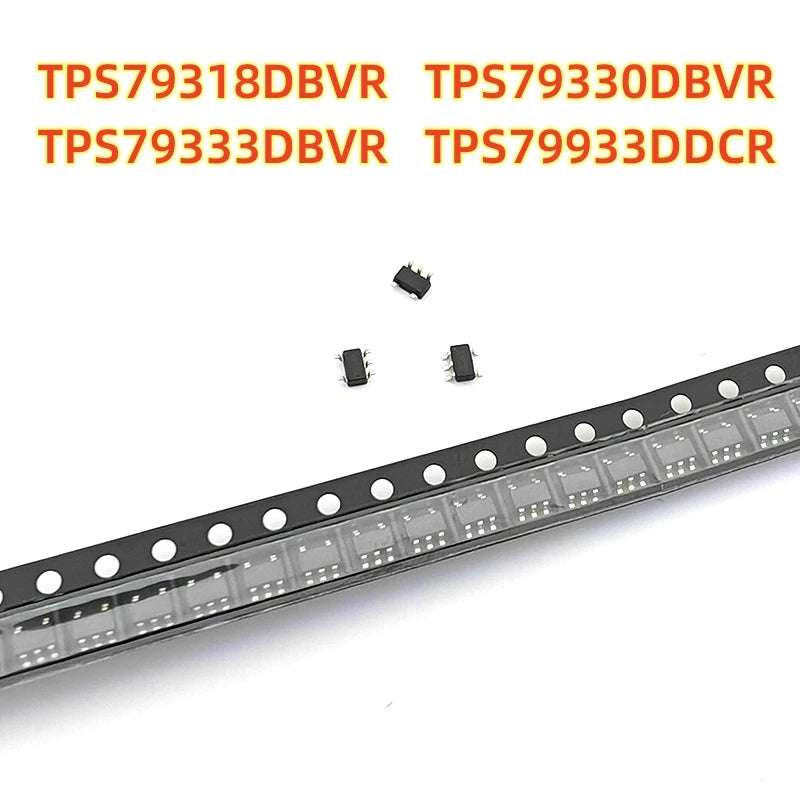 Chip Regulador LDO SMD TPS79318DBVR / TPS79330DBVR / TPS79333DBVR / TPS79933DDCR SOT23-5 - Lote 10 Piezas