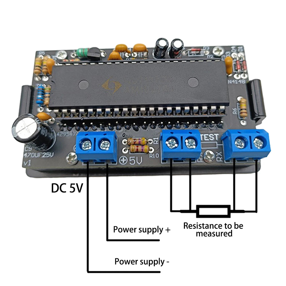 Kit Práctica Soldadura DIY - Tester Resistencia (Ohmetro) con Display Digital