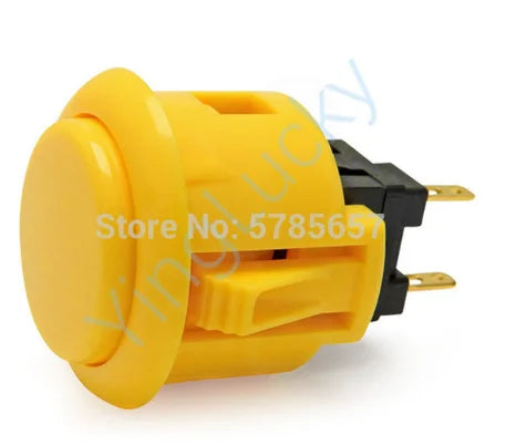 Botón Pulsador Arcade Sanwa OBSF-30 / OBSF-24 (24mm/30mm) Switch Reemplazo Nintendo/MAME/Raspberry Pi (1 Unidad)