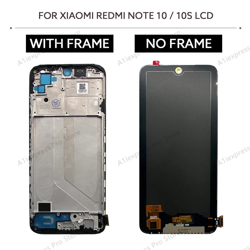 AMOLED LCD For Xiaomi Redmi Note 10 4G 10S LCD Display Touch Screen Digitizer Assembly For Redmi Note10S M2101K7AI M2101K7BG